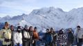 Ski face au Mont-Blanc